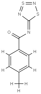 N-(1,3,2,4-Dithiadiazol-3-SIV-5-ylidene)-p-methylbenzamide 结构式