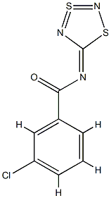 3-Chloro-N-(1,3,2,4-dithiadiazol-3-SIV-5-ylidene)benzamide 结构式