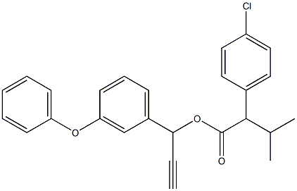 4-Chloro-α-(1-methylethyl)benzeneacetic acid 1-(3-phenoxyphenyl)-2-propynyl ester 结构式
