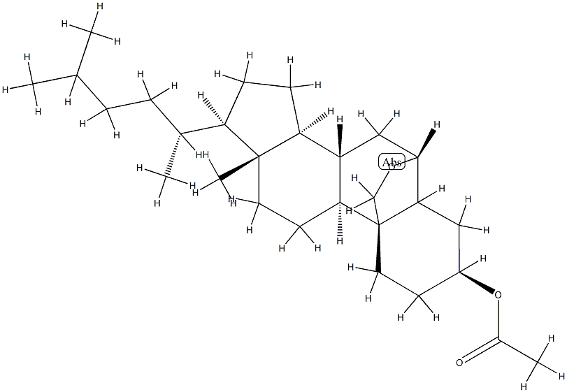 6β,19-Epoxy-26,27-dinorergostan-3β-ol acetate 结构式