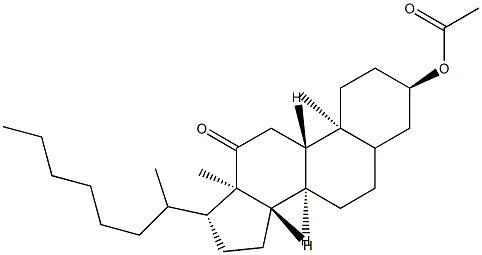 3α-Acetyloxy-20-hexylpregnan-12-one 结构式