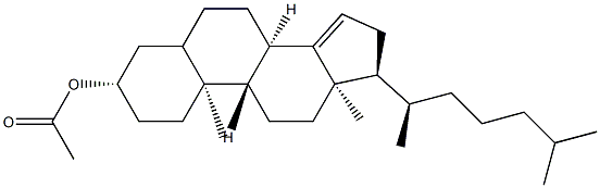 (17α)-Cholest-14-en-3β-ol acetate 结构式