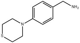 4-(硫代吗啉-4-基)苯基]甲胺 结构式