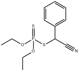 Phosphorodithioic acid S-(α-cyanobenzyl)O,O-diethyl ester 结构式