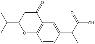 3,4-Dihydro-α-methyl-2-isopropyl-4-oxo-2H-1-benzopyran-6-acetic acid 结构式