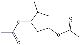 1,3-Cyclopentanediol,4-methyl-,diacetate,(1-alpha-,3-alpha-,4-bta-)-(9CI) 结构式