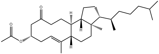 (E)-3β-Acetoxy-5,10-secocholest-1(10)-en-5-one 结构式