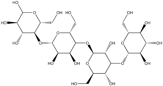 O-BETA-D-吡喃葡萄糖基-(1-3)-O-BETA-D-吡喃葡萄糖基-(1-4)-O-BETA-D-吡喃葡萄糖基-(1-4)-D-葡萄糖 结构式