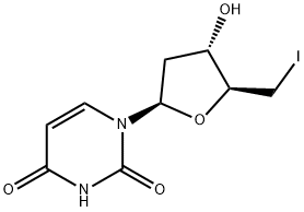 化合物 2',5'-DIDEOXY-5'-IODOURIDINE 结构式