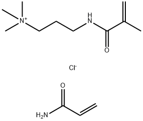 (3-甲基丙烯酰胺基丙基)三甲基氯化铵与丙烯酰胺的聚合物 结构式
