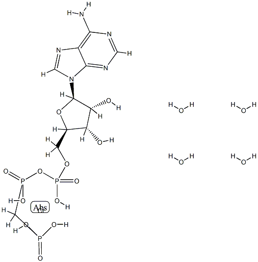 chromium-adenosine 5'-(beta,gamma-methylene)triphosphate complex 结构式