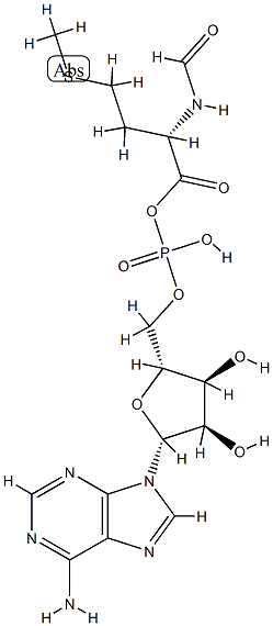 3'(2')-O-(N-formylmethionyl)adenosine 5'-phosphate 结构式