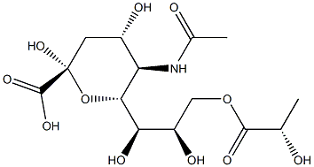 N-acetyl-9-O-lactylneuraminic acid 结构式