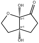 6H-Cyclopenta[b]furan-6-one, hexahydro-3a,6a-dihydroxy-, (3aR,6aR)-rel- (9CI) 结构式