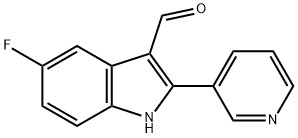1H-Indole-3-carboxaldehyde,5-fluoro-2-(3-pyridinyl)-(9CI) 结构式