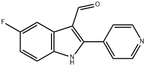1H-Indole-3-carboxaldehyde,5-fluoro-2-(4-pyridinyl)-(9CI) 结构式
