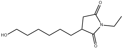 2,5-Pyrrolidinedione,1-ethyl-3-(6-hydroxyhexyl)-(9CI) 结构式