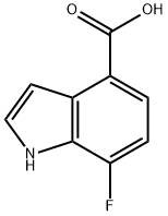 1H-INDOLE-4-CARBOXYLIC ACID,7-FLUORO 结构式