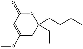 2H-Pyran-2-one,6-butyl-6-ethyl-5,6-dihydro-4-methoxy-(9CI) 结构式