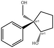 Cyclopentanemethanol, 2-hydroxy-1-phenyl-, (1R,2S)-rel- (9CI) 结构式