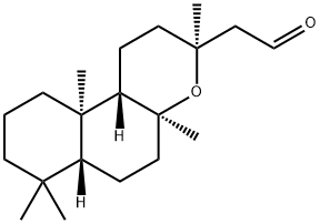 (3S,6aβ,10bβ)-Dodecahydro-3,4aα,7,7,10aα-pentamethyl-1H-naphtho[2,1-b]pyran-3β-acetaldehyde 结构式