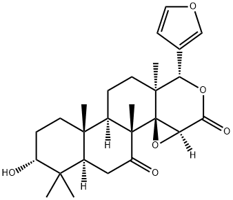 (13α,17aα)-14β,15β:21,23-Diepoxy-3α-hydroxy-4,4,8-trimethyl-D-homo-24-nor-17-oxa-5α-chola-20,22-diene-7,16-dione 结构式