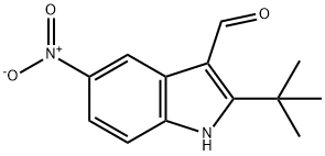1H-Indole-3-carboxaldehyde,2-(1,1-dimethylethyl)-5-nitro-(9CI) 结构式