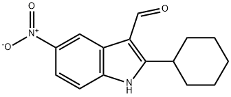 1H-Indole-3-carboxaldehyde,2-cyclohexyl-5-nitro-(9CI) 结构式