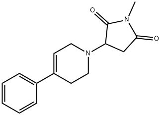 2,5-Pyrrolidinedione,3-(3,6-dihydro-4-phenyl-1(2H)-pyridinyl)-1-methyl-(9CI) 结构式