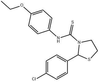 3-Thiazolidinecarbothioamide,2-(4-chlorophenyl)-N-(4-ethoxyphenyl)-(9CI) 结构式