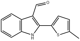 1H-Indole-3-carboxaldehyde,2-(5-methyl-2-thienyl)-(9CI) 结构式
