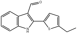 1H-Indole-3-carboxaldehyde,2-(5-ethyl-2-thienyl)-(9CI) 结构式