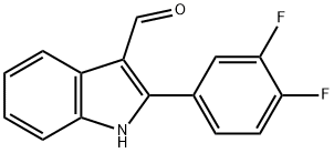 1H-Indole-3-carboxaldehyde,2-(3,4-difluorophenyl)-(9CI) 结构式
