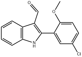 1H-Indole-3-carboxaldehyde,2-(5-chloro-2-methoxyphenyl)-(9CI) 结构式