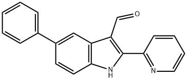 1H-Indole-3-carboxaldehyde,5-phenyl-2-(2-pyridinyl)-(9CI) 结构式