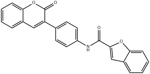 2-Benzofurancarboxamide,N-[4-(2-oxo-2H-1-benzopyran-3-yl)phenyl]-(9CI) 结构式