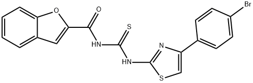 2-Benzofurancarboxamide,N-[[[4-(4-bromophenyl)-2-thiazolyl]amino]thioxomethyl]-(9CI) 结构式