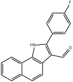 1H-Benz[g]indole-3-carboxaldehyde,2-(4-fluorophenyl)-(9CI) 结构式