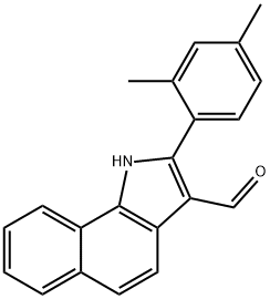 1H-Benz[g]indole-3-carboxaldehyde,2-(2,4-dimethylphenyl)-(9CI) 结构式