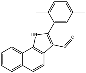 1H-Benz[g]indole-3-carboxaldehyde,2-(2,5-dimethylphenyl)-(9CI) 结构式