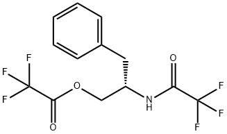 [(S)-2-[(Trifluoroacetyl)amino]-3-phenylpropyl]=trifluoroacetate 结构式