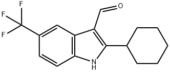 1H-Indole-3-carboxaldehyde,2-cyclohexyl-5-(trifluoromethyl)-(9CI) 结构式