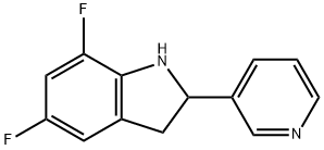 1H-Indole,5,7-difluoro-2,3-dihydro-2-(3-pyridinyl)-(9CI) 结构式