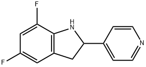 1H-Indole,5,7-difluoro-2,3-dihydro-2-(4-pyridinyl)-(9CI) 结构式