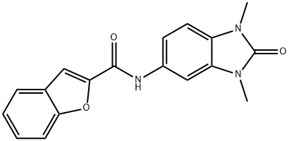 2-Benzofurancarboxamide,N-(2,3-dihydro-1,3-dimethyl-2-oxo-1H-benzimidazol-5-yl)-(9CI) 结构式