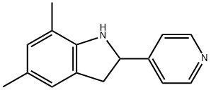 1H-Indole,2,3-dihydro-5,7-dimethyl-2-(4-pyridinyl)-(9CI) 结构式