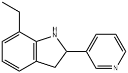 1H-Indole,7-ethyl-2,3-dihydro-2-(3-pyridinyl)-(9CI) 结构式