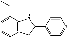 1H-Indole,7-ethyl-2,3-dihydro-2-(4-pyridinyl)-(9CI) 结构式