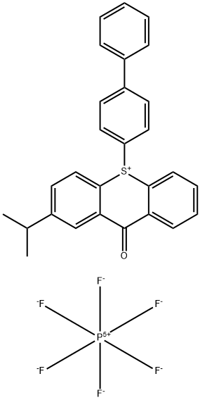 10-(4-联苯基)-2-异丙基噻吨酮-10-硫鎓六氟磷酸盐 结构式