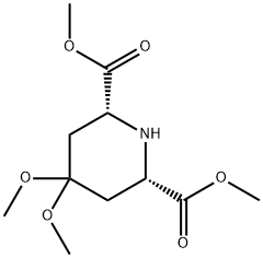 4,4-Dimethoxy-2β,6α-piperidinedicarboxylic acid dimethyl ester 结构式